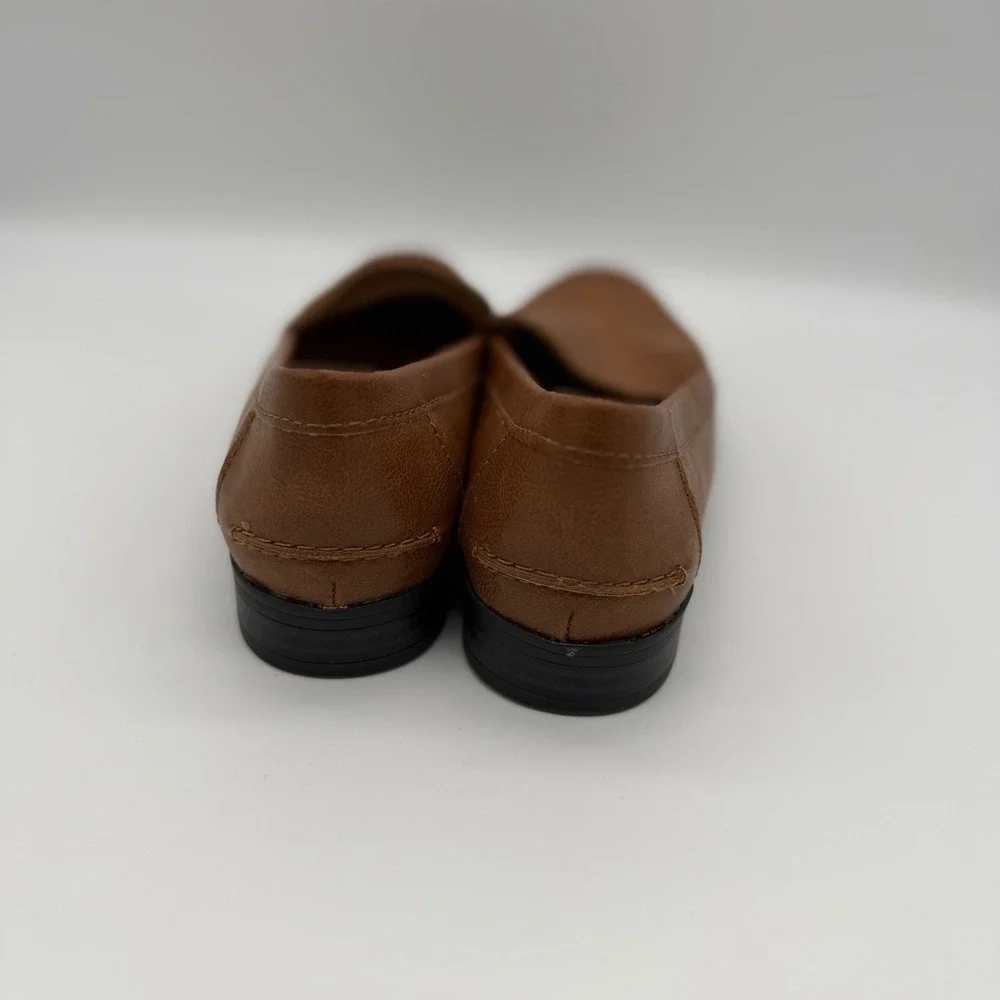 LifeStride Margot Loafers Tan Brown Faux Leather Slip On Shoes Womens 5.5M